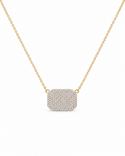 Load image into Gallery viewer, 14K Yellow Gold Pavé Diamond Octagonal Bar Necklace
