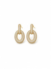 Load image into Gallery viewer, Gold-Filled Oval Link Stud Earrings
