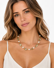 Load image into Gallery viewer, Green Topaz &amp;  Pearl Necklace
