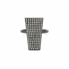 Load image into Gallery viewer, Pave Diamond Trapezoid Ring
