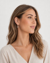 Load image into Gallery viewer, 18K Gold Floating Diamond Drop Earrings
