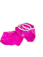 Load image into Gallery viewer, Silver Pavé Zirconia Hoops
