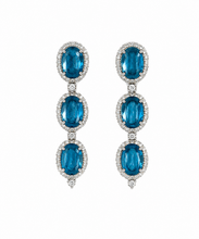 Load image into Gallery viewer, Tanzanite &amp; Diamond Drop Earrings
