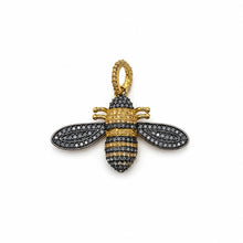Load image into Gallery viewer, Two-Tone Bee Pendant Necklace

