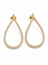 Load image into Gallery viewer, Pavé Cubic Zirconia Teardrop Earrings
