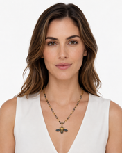 Load image into Gallery viewer, Two-Tone Bee Pendant Necklace
