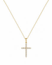 Load image into Gallery viewer, Diamond Cross Necklace – 16” + Extension
