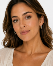 Load image into Gallery viewer, Cubic Zirconia Hoop Earrings
