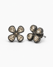 Load image into Gallery viewer, 4 Rose Cut Diamond Stud Earrings
