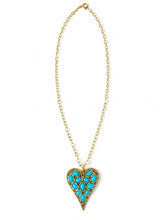 Load image into Gallery viewer, Turquoise Heart Pendant Necklace

