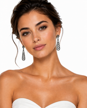 Load image into Gallery viewer, Pave Diamond Openwork Drop Earrings
