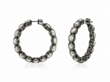 Load image into Gallery viewer, Rose Cut Diamond Hoop Earrings
