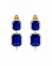Load image into Gallery viewer, Tanzanite &amp; Diamond Drop Earrings

