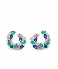 Load image into Gallery viewer, Multicolor Stone Stud Earrings
