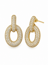 Load image into Gallery viewer, Gold-Filled Oval Link Stud Earrings
