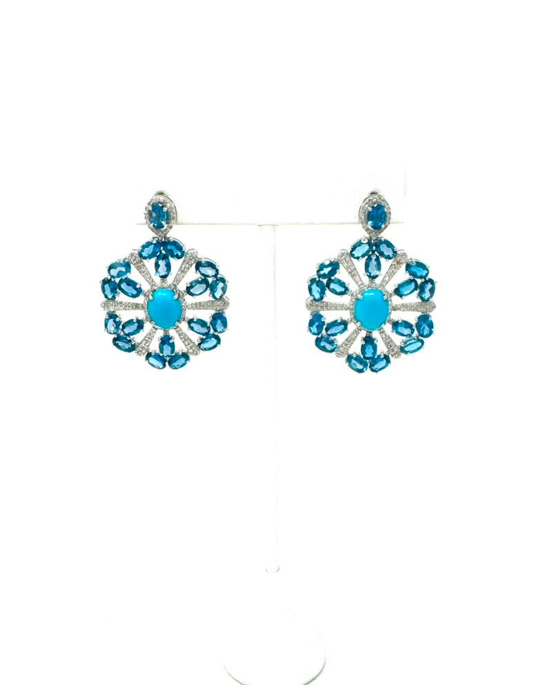 Blue Topaz Earrings