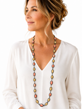 Load image into Gallery viewer, Coral and Opal Signature Necklace
