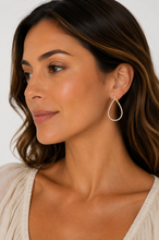 Load image into Gallery viewer, Pavé Cubic Zirconia Teardrop Earrings
