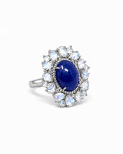 Load image into Gallery viewer, Tanzanite, Moonstone &amp; Diamond Statement Ring
