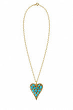 Load image into Gallery viewer, Turquoise Heart Pendant Necklace
