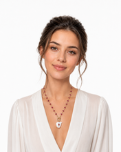 Load image into Gallery viewer, Pink Rubies Necklace &amp; Baroque Pearl with encrusted Ruby
