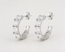 Load image into Gallery viewer, Cubic Zirconia Hoop Earrings
