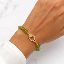 Load image into Gallery viewer, Peridot &amp; Gold Roundel Bracelet
