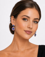 Load image into Gallery viewer, Tanzanite, Ruby &amp; Diamond Pavé Earrings
