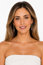Load image into Gallery viewer, 14K Yellow Gold Paperclip Diamond Earrings
