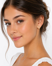 Load image into Gallery viewer, Heart Pavé Diamond Stud Earrings
