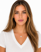 Load image into Gallery viewer, 14K Yellow Gold Pavé Diamond Octagonal Bar Necklace
