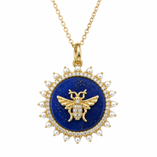 Load image into Gallery viewer, Lapis Bee Pendant
