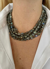 Load image into Gallery viewer, Multi-Strand Labradorite &amp; Gold Necklace
