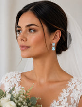 Load image into Gallery viewer, Aquamarine &amp; Diamond Drop Earrings
