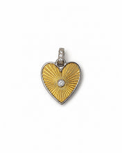 Load image into Gallery viewer, Two-Tone Diamond Heart Pendant
