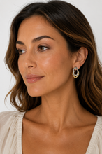 Load image into Gallery viewer, Two-Tone Contemporary Stud Earrings
