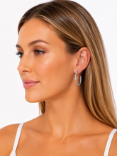 Load image into Gallery viewer, Inside-Out Diamond Hoop Earrings
