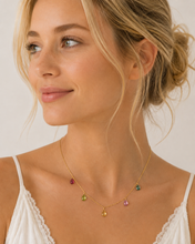 Load image into Gallery viewer, Multicolor Teardrop Gemstone Necklace
