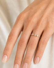 Load image into Gallery viewer, 14K Gold Triple Star Pavé Diamond Ring
