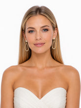 Load image into Gallery viewer, 14K Gold Diamond Pavé Teardrop Earrings
