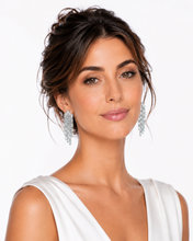 Load image into Gallery viewer, Aquamarine &amp; Diamond Cascade Earrings
