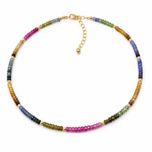 Load image into Gallery viewer, Multicolor Faceted Sapphire Necklace
