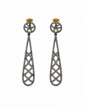 Load image into Gallery viewer, Pave Diamond Openwork Drop Earrings
