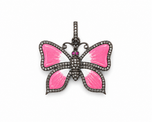 Load image into Gallery viewer, Pink Enamel Butterfly
