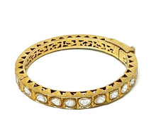 Load image into Gallery viewer, Rose-Cut Diamond Gold Bangle
