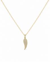 Load image into Gallery viewer, 14K Gold Pavé Diamond Wing Necklace
