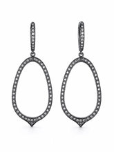 Load image into Gallery viewer, Pave Diamond Oval Earrings
