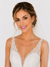 Load image into Gallery viewer, Marquise-Cut Zirconia Drop Earrings
