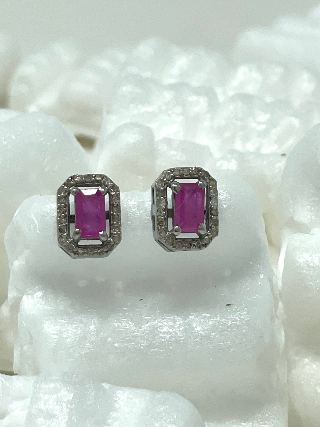 Pink Ruby Studs