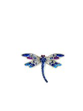 Load image into Gallery viewer, Sapphire, Diamond &amp; Enamel Dragonfly Brooch/Pendant
